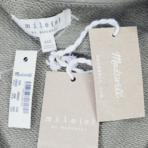 Miles By Madewell Bomber Jacket Womens Olive Green XXS Football Snap Button - Picture 3 of 10